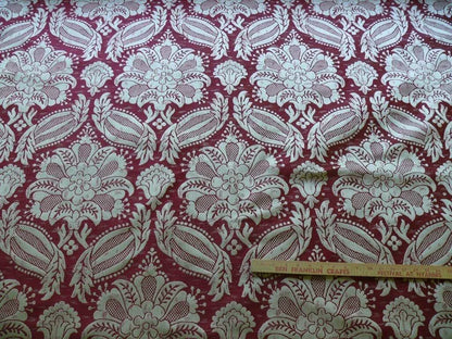 Scalamandre Reggio Raspberry Red Pink Silver Gold Large Artichoke Pomegranate Lotus MSRP USD 399/y