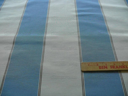 Scalamandre Colby Stripe Blue White Silk & Linen $198/y