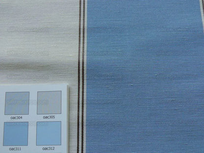 Scalamandre Colby Stripe Blue White Silk & Linen $198/y