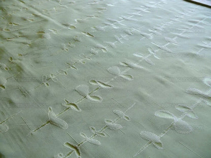 Beacon Hill "Sprouting" Vine Sprig Foliage Willow 100%silk Jacquard Pale Sage Spring Green MSRP USD 300/Y