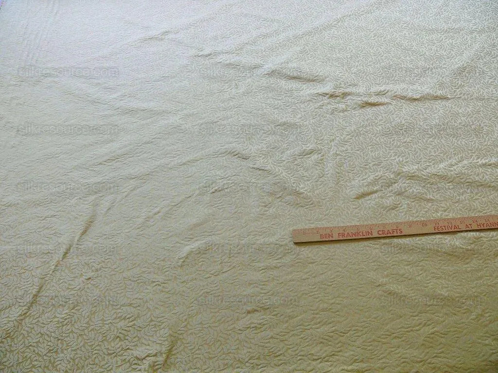 Scalamandre Blairsprig Dark Beige Pale Gold Yellow 100% Silk MSRP USD 280/Y