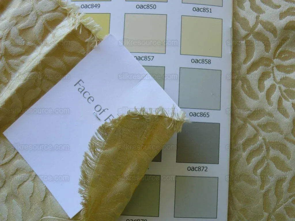 Scalamandre Blairsprig Dark Beige Pale Gold Yellow 100% Silk MSRP USD 280/Y