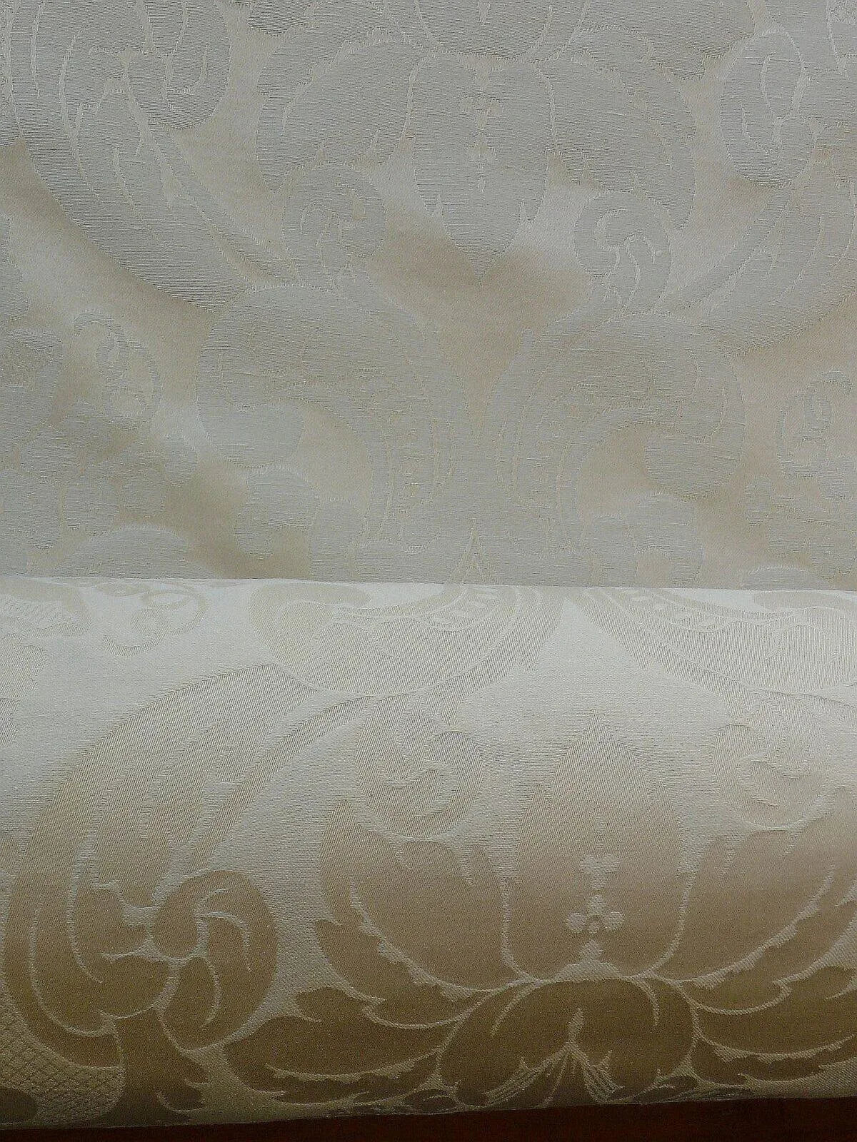 SCALAMANDRE DIANA DAMASK CLASSY RENAISSANCE WHITE COTTON BTY
