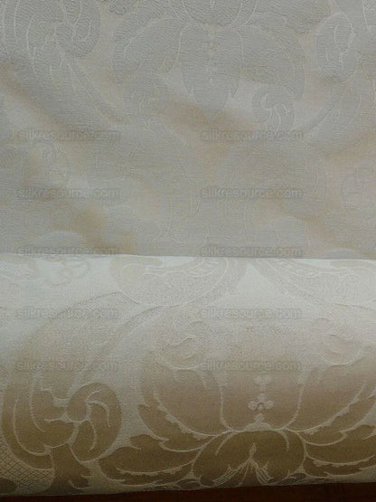 BY yard Scalamandre Diana Damask Classy Renaissance White Cotton