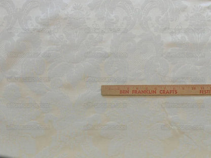 BY yard Scalamandre Diana Damask Classy Renaissance White Cotton