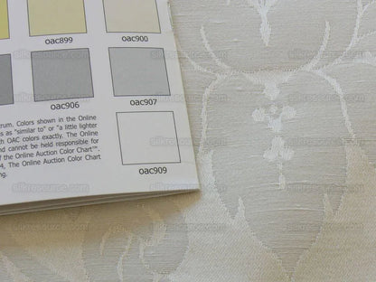 BY yard Scalamandre Diana Damask Classy Renaissance White Cotton