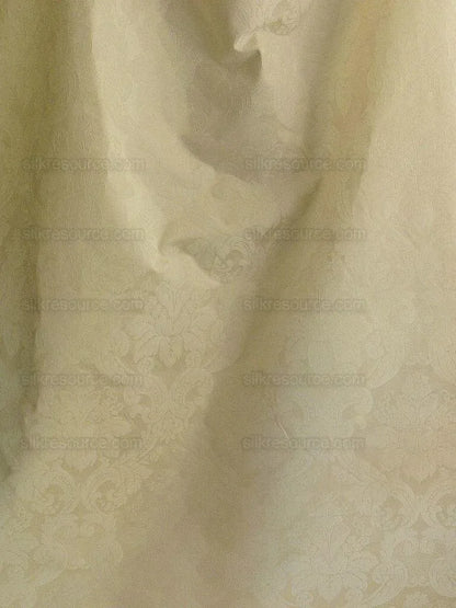 BY yard Scalamandre Diana Damask Classy Renaissance White Cotton