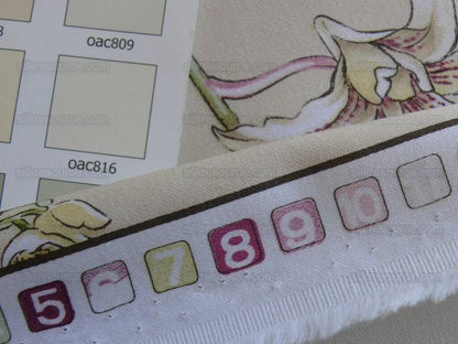 1.2yards Scalamandre La Generosa Rose Hibiscus Lily Flower Cotton Eggshell Pink Green Red Cotton Satin MSRP USD 180/Yard