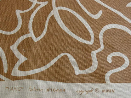 by yard Scalamandre Yang Linen Print Tan On Beige Matisse Style Drawing MSRP USD 225/y