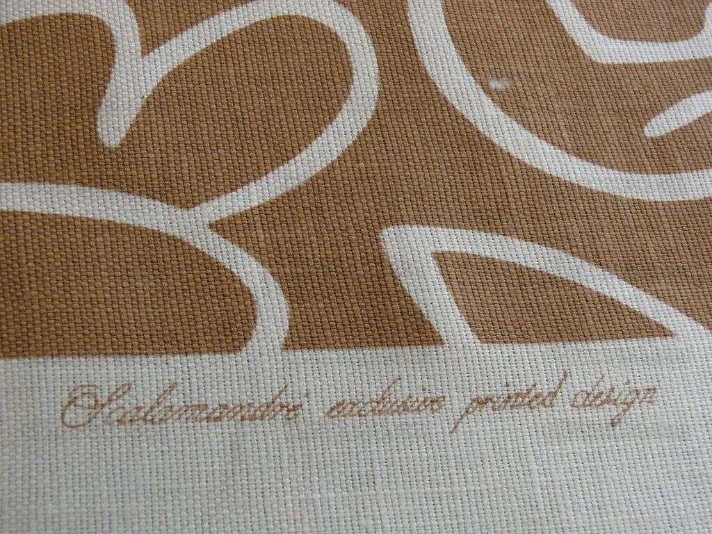 by yard Scalamandre Yang Linen Print Tan On Beige Matisse Style Drawing MSRP USD 225/y