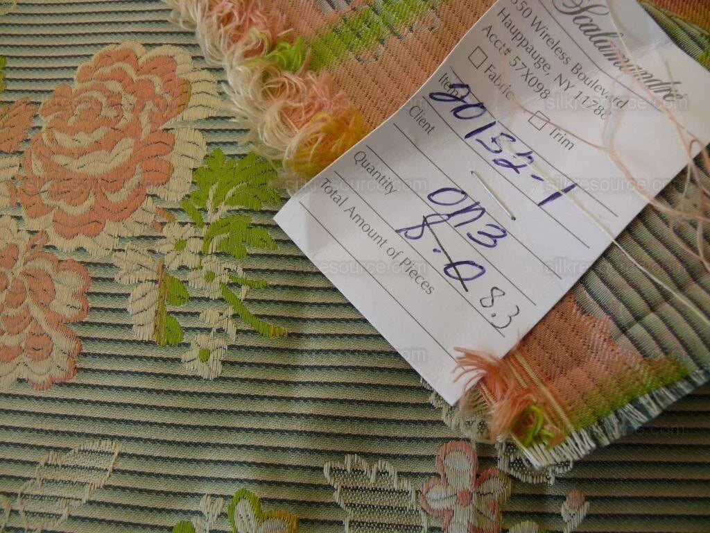 Scalamandre 100% Silk Lampas Petite Mere Blue  Bty