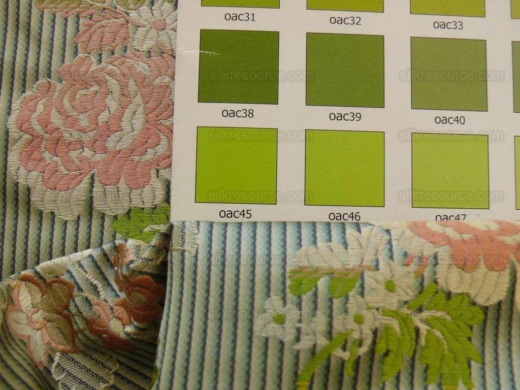 Scalamandre 100% Silk Lampas Petite Mere Blue  Bty