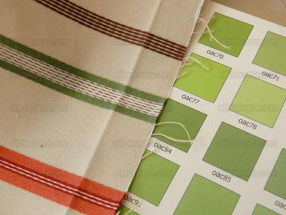 Scalamandre Pyjama Stripe Coral Green &amp; Beige Bty