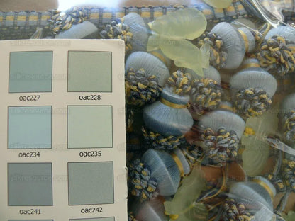 Bty Scalamandre Duchessa Jade Rooster Trim Bl/yw Silk MSRP USD 300+