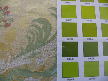 BY Yd Scalamandre "louis Xv" 100% Silk Lampas Chinoiserie Multi On Pale Yellow Bty