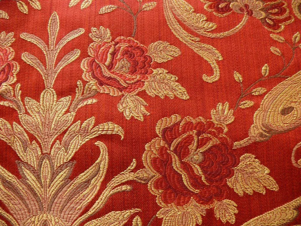 By Yd Coraggio Textile Donatello In Crimson Red Renaissance Florence  Silk Tapestry Red MSRP USD 538/Y