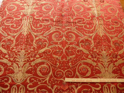 By Yd Coraggio Textile Donatello In Crimson Red Renaissance Florence  Silk Tapestry Red MSRP USD 538/Y