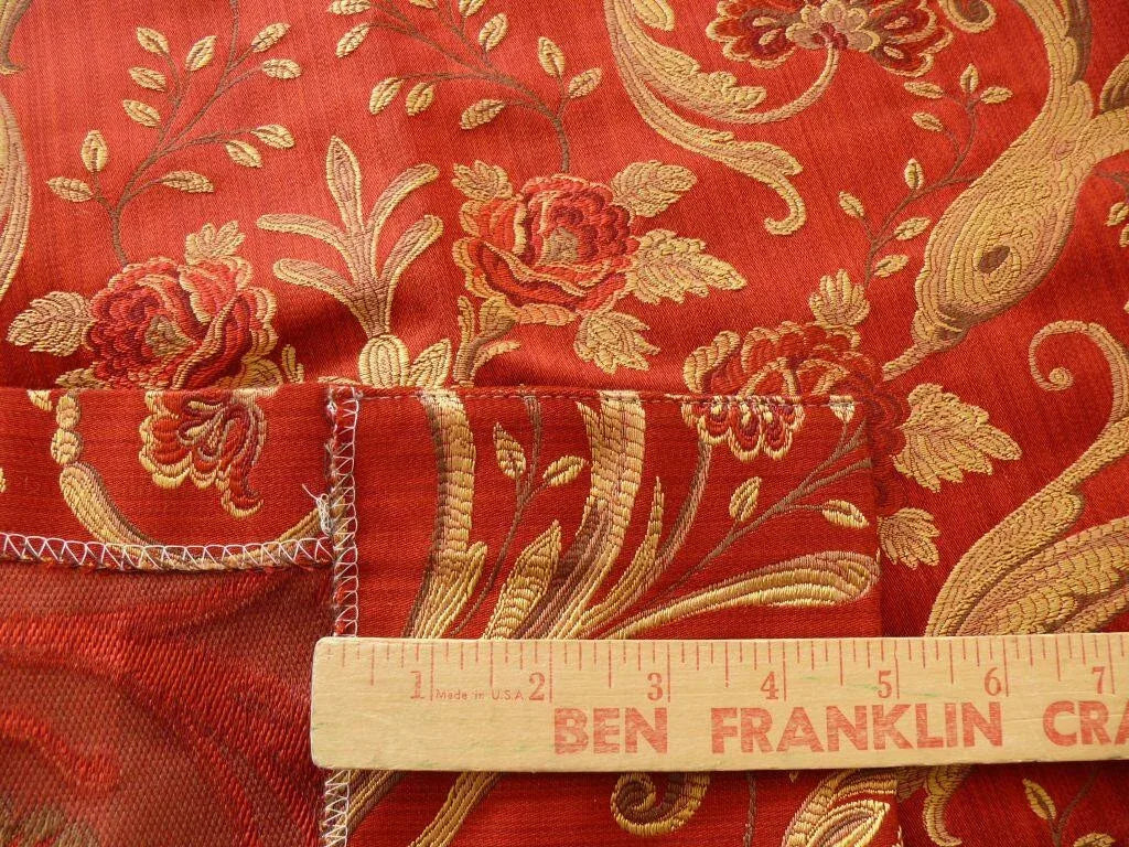 By Yd Coraggio Textile Donatello In Crimson Red Renaissance Florence  Silk Tapestry Red MSRP USD 538/Y