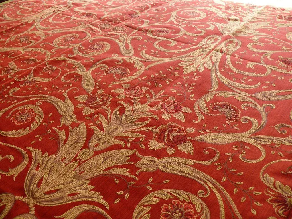 By Yd Coraggio Textile Donatello In Crimson Red Renaissance Florence  Silk Tapestry Red MSRP USD 538/Y