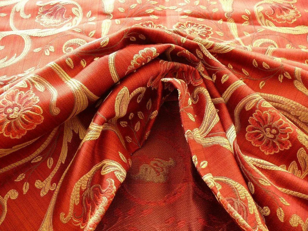 By Yd Coraggio Textile Donatello In Crimson Red Renaissance Florence  Silk Tapestry Red MSRP USD 538/Y