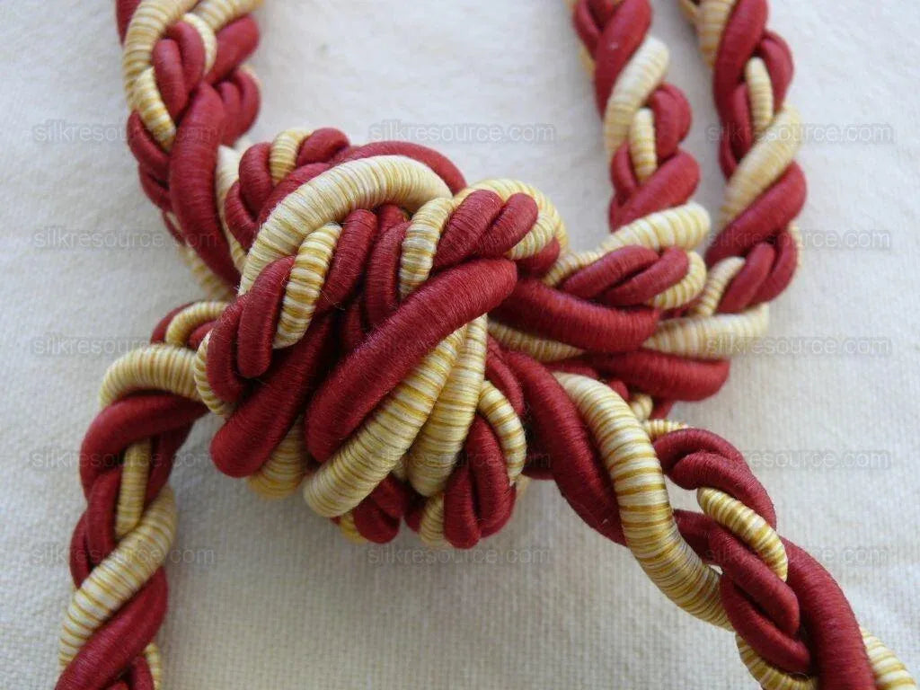 Scalamandre Duchessa Silk/jade Double Tieback Red Gold Yellow Jade MSRP USD 480/y