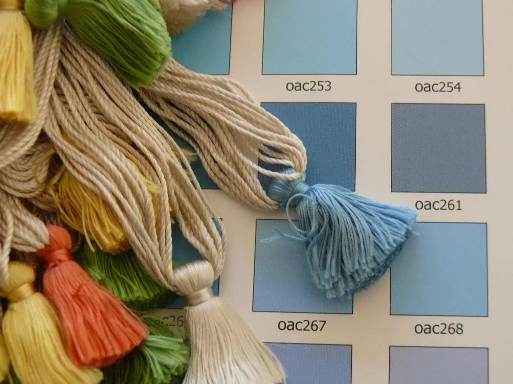 Scalamandre Lyon 100% Silk Double Tassel Tieback Coral Green