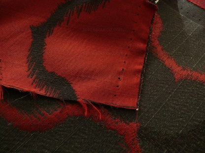 American Silk Mills Celtic Ogee Diamond Lattice Black On Crimson Red by American Silk Mills