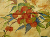 8.875Y EXOTIC COTTON PRINT BIRDS & LYCHEE FRUIT TREE YELLOW#1144
