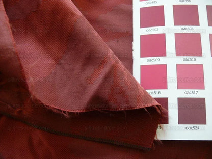 Antique Bolt! 20y 100% Silk Damask Hunter Damask Burgundy Red