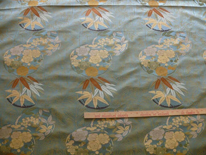 1.2Y Kravet Coutour Imperial Kimono Silk Lampas Mineral Blue MSRP USD 270/Y