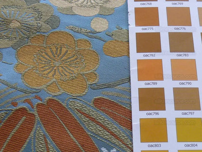 1.2Y Kravet Coutour Imperial Kimono Silk Lampas Mineral Blue MSRP USD 270/Y