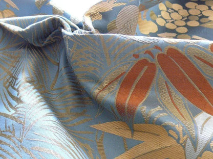1.2Y Kravet Coutour Imperial Kimono Silk Lampas Mineral Blue MSRP USD 270/Y