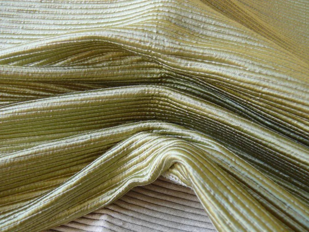 DESIGNER SILK WIDE RIBBED AQUA GREEN STUNNING 2.2lbs/YARD!