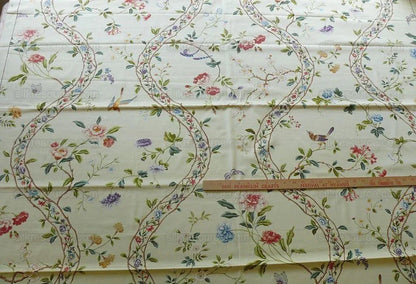 1.05y Brunschwig &amp; Fils Silk Road Bird Flower Butter Pale Y