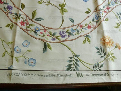 1.05y Brunschwig &amp; Fils Silk Road Bird Flower Butter Pale Y