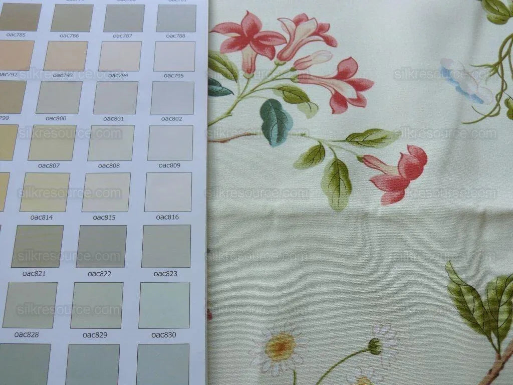 1.05y Brunschwig &amp; Fils Silk Road Bird Flower Butter Pale Y