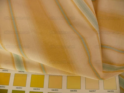 Scalamandre Pimlico Cotton/silk Striped Taffeta Yellow Blue &amp; Ivory MSRP USD139/yard