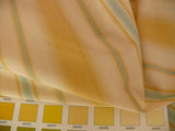 SCALAMANDRE PIMLICO COTTON/SILK STRIPED TAFFETA YELLOW BLUE & IV