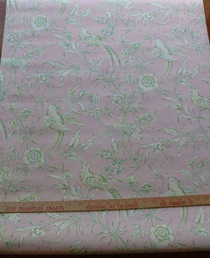 Scalamandre "aviary" Wallpaper Bird Chinioserie Pink Single Roll