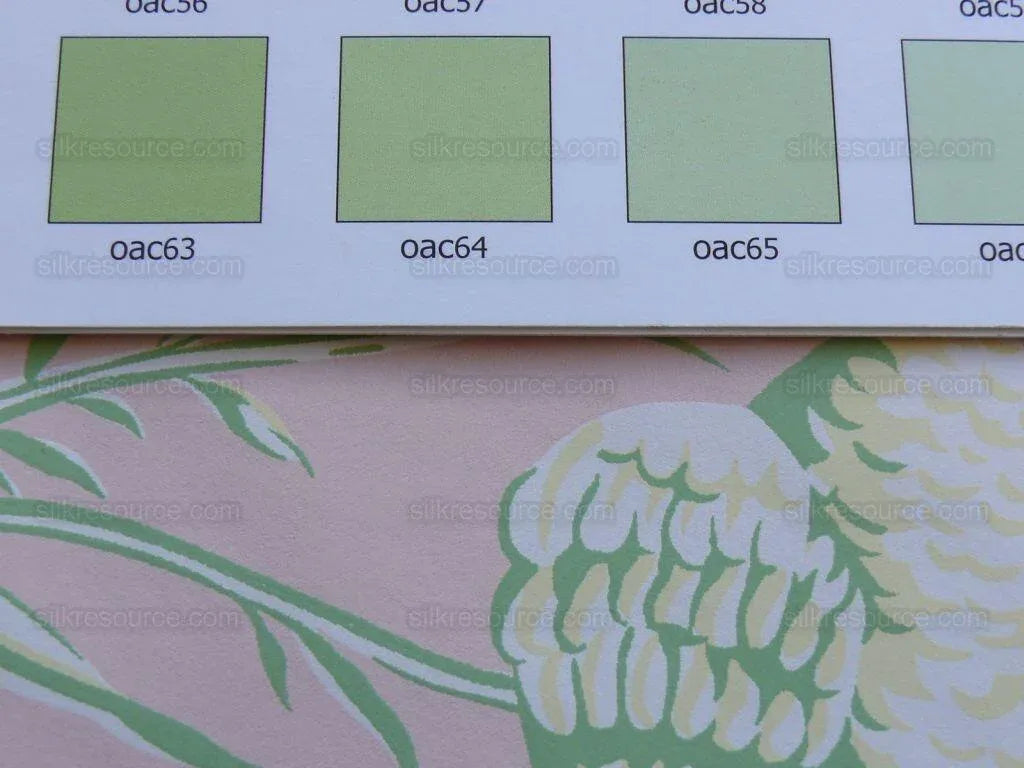 Scalamandre "aviary" Wallpaper Bird Chinioserie Pink Single Roll