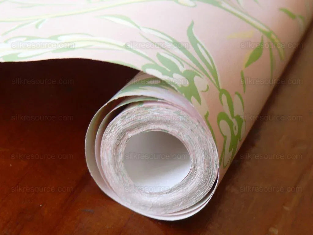 Scalamandre "aviary" Wallpaper Bird Chinioserie Pink Single Roll
