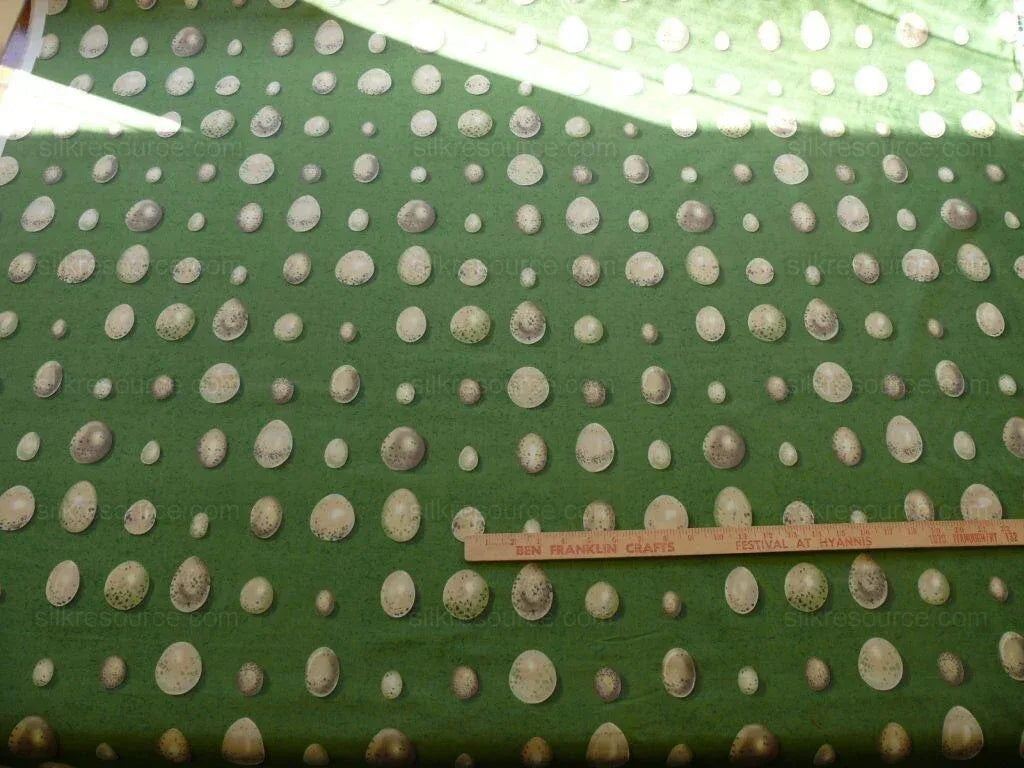 Scalamandre Bon Oeuf Trompe L'oeil Library Green Print Bty