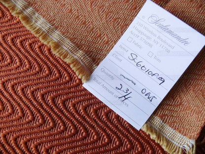 Scalamandre Samba Pumpkin Dark Orange Textured Cotton Rayon Very Heavy Fruity Autumn MSRP USD 172/y
