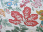 5.7Y SCALAMANDRE "GILLIAN" PRINTED LINEN FOLIAGE JACOBEAN RED MS