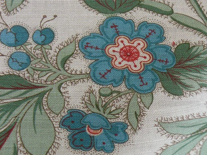 5.7y Scalamandre "gillian" Printed Linen Foliage Jacobean Red MSRP USD239/y