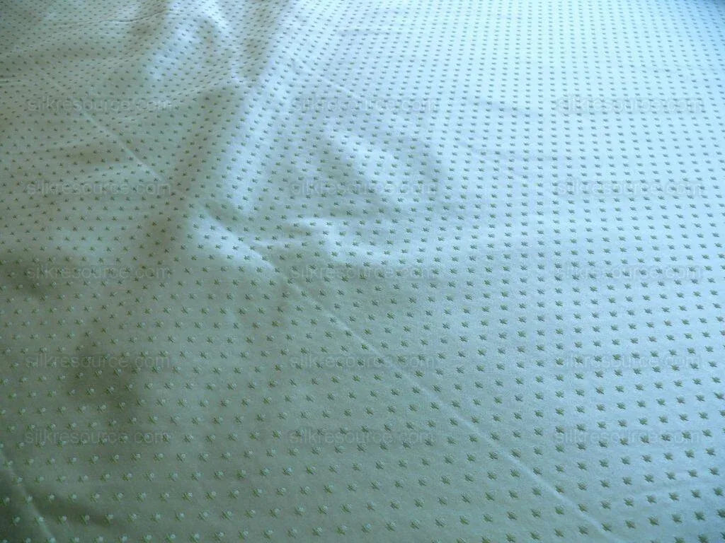 Scalamandre "regency" Green Silk Satin Jacquard Mini Flower Mint