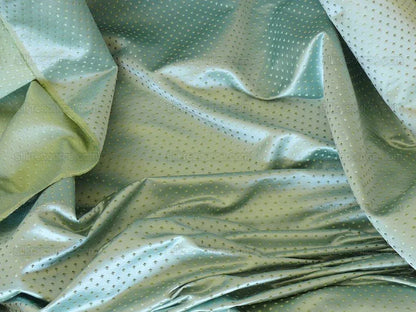 Scalamandre "regency" Green Silk Satin Jacquard Mini Flower Mint