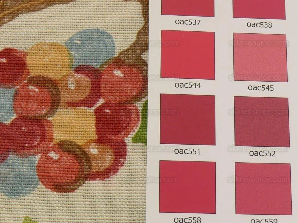 Scalamandre Life On The Hill Linen Print Orange Green On Cream B