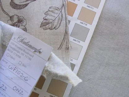 Scalamandre Hope Toile  Linen French Cotton Tulip Rose Sunflower Coffee MSRP USD$160/Y