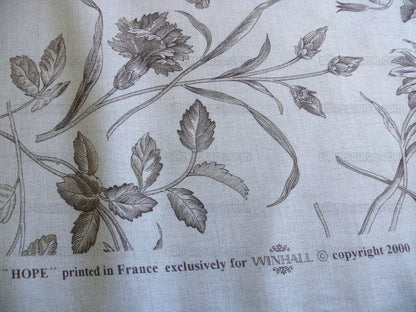 Scalamandre Hope Toile  Linen French Cotton Tulip Rose Sunflower Coffee MSRP USD$160/Y
